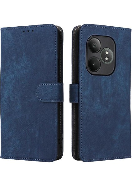 Realme Gt 6 Pu Deri Flip Folio Cüzdan Kart Yuvaları Kapak Kapatma Için Kılıf (Yurt Dışından)