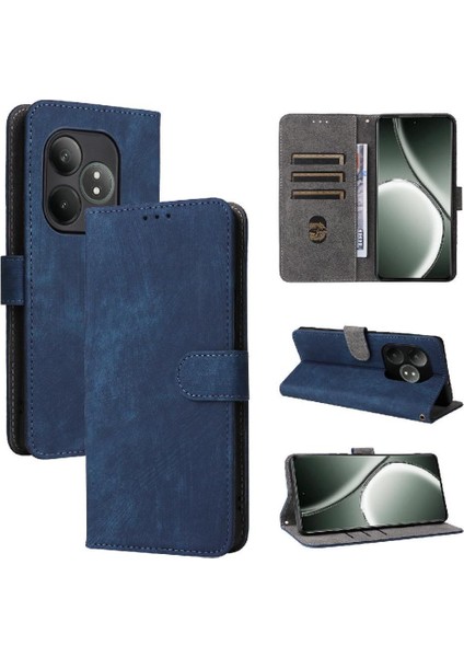 Realme Gt 6 Pu Deri Flip Folio Cüzdan Kart Yuvaları Kapak Kapatma Için Kılıf (Yurt Dışından)