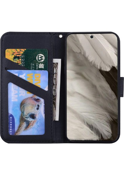 Google Piksel 8 Cüzdan Flip Kapak Için Flip Case Darbeye Basit Iş (Yurt Dışından)