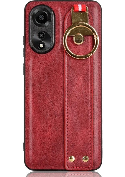 Oppo A78 4g Kolaylık Bilek Kayışı Premium Pu Deri Için Flip Case (Yurt Dışından)