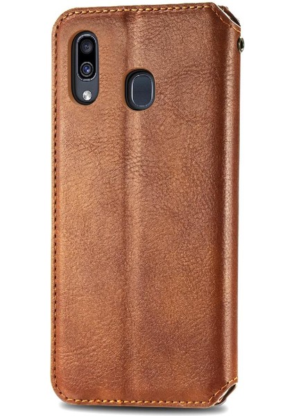 Samsung Galaxy A30 Cüzdan Fonksiyonu Için Kılıf Deri Kılıf Kapak Çevirin (Yurt Dışından)