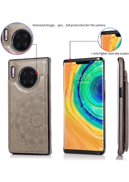 Cüzdan Huawei Mate 30 Için Kart Tutucu Kılıf ile Pro Flip Darbeye Çift (Yurt Dışından)