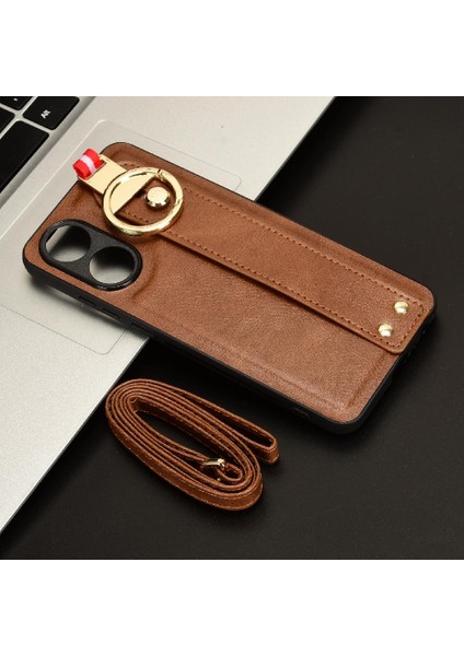 Oppo A78 4g Kolaylık Bilek Kayışı Premium Pu Deri Için Flip Case (Yurt Dışından) indirimleri