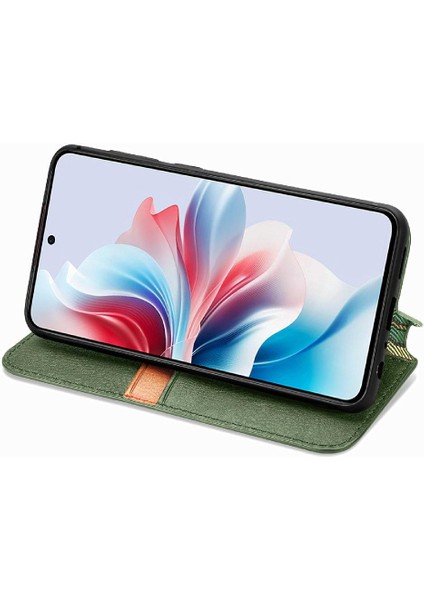 Oppo Oppo 11F 5g Için Kılıf Zarif Iş Deri Çanta Moda Tasarımı (Yurt Dışından)