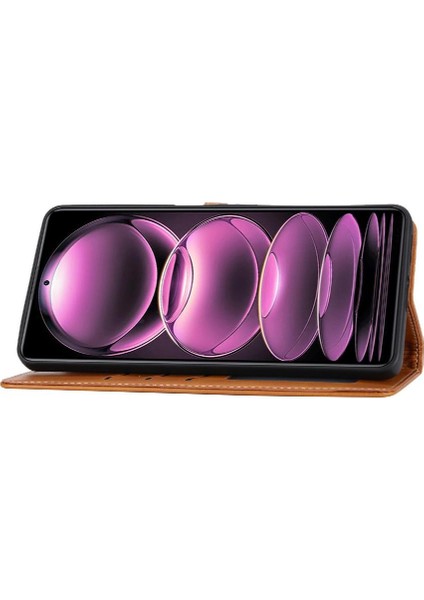 Cüzdan Kılıf Için Xiaomi Poco X5 Kabartmalı Manyetik Kapatma Kickstand Tüm (Yurt Dışından)