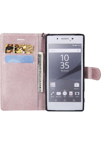 Sony Xperia Z5 Yüksek Kaliteli Deri Klasik Düz Renk ile Flip Case (Yurt Dışından)