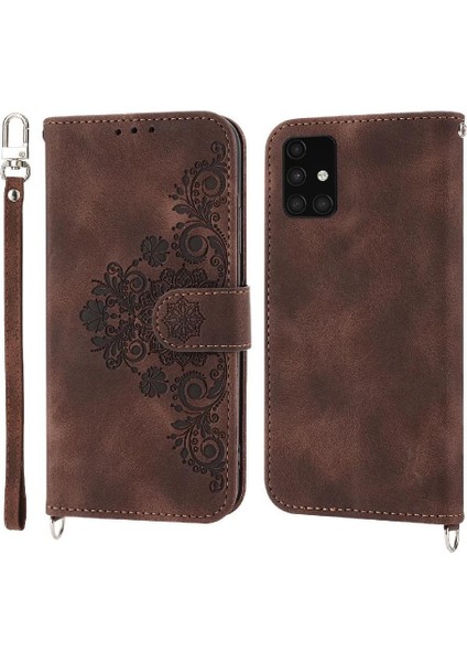 Samsung Galaxy A71 4g Çoklu Kredi Kartı Yuvaları Için Flip Case Kabartmalı (Yurt Dışından)
