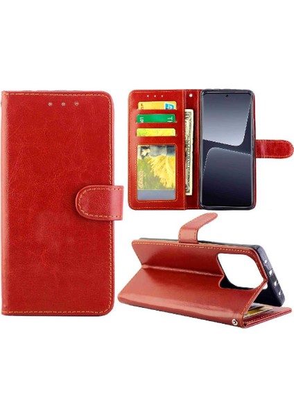 Xiaomi 13 Pro Darbeye Pu Deri Kickstand Kart Tutucu Için Flip Case (Yurt Dışından)