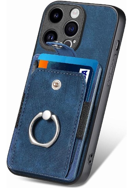 IPhone 15 Için Kılıf Pro Max Standı Halka Tutucu Crad Yuvası Manyetik Araç Montaj (Yurt Dışından)