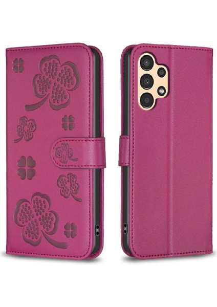Samsung Galaxy A72 Yonca Çiçek Kart Yuvaları Tutucu Kickstand Için Flip Case (Yurt Dışından) indirimleri