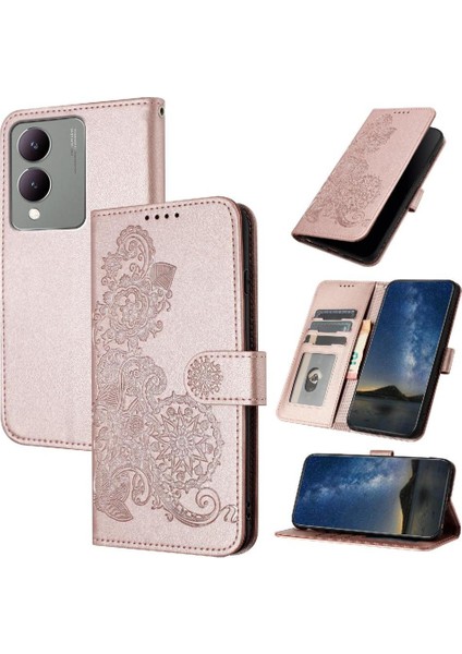 Vıvo Y17S Pu Deri Manyetik Kapatma Kickstand Koruyucu Için Flip Case (Yurt Dışından)