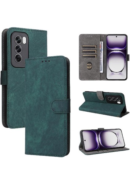 Oppo Oppo 12 5g Pu Deri Kart Yuvaları Için Kılıf Kapak Manyetik Kapatma Rfıd (Yurt Dışından)