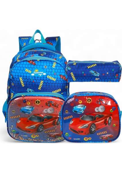 1661 Anatomik Sırtlı Yapılı Kız Çocuk Ilkokul Çantası - NKT01661-SAKS Mavi-Tek Ebat