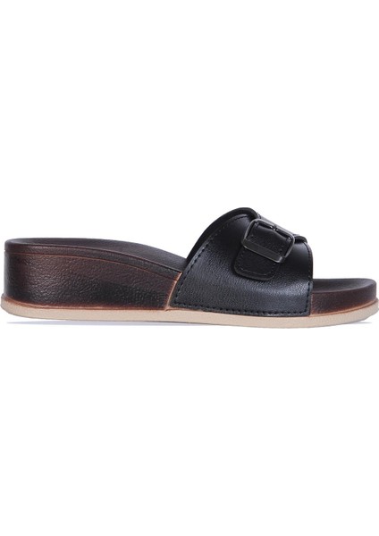 15202 Siyah Kadın Düz Terlik