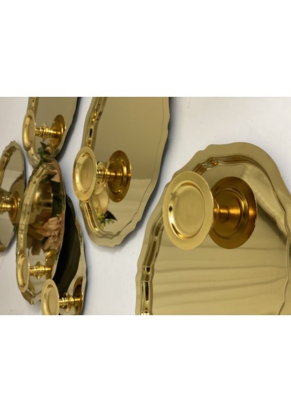 2 Model Gold Oval Tepsi 25 cm ve Gold Makaronluk 6 Lı Takım