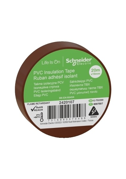 Schneider - Thorsman Izole Bant 19MMX20MT Kahverengi 8'li Paket - 2420107-8