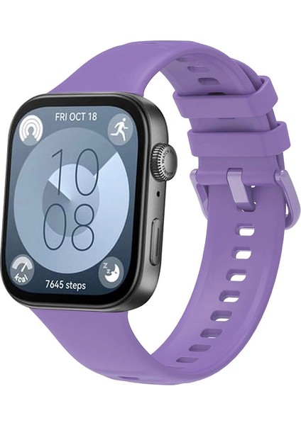 Huawei Watch Fit 3 Band Serisi Klasik Kordon Silikon Strap Kayış