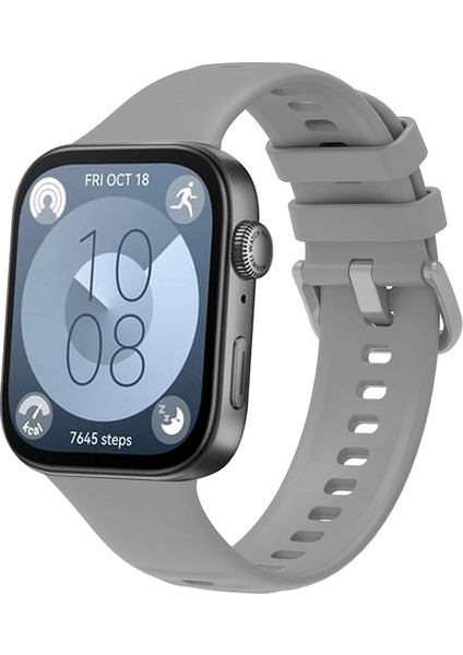 Huawei Watch Fit 3 Band Serisi Klasik Kordon Silikon Strap Kayış
