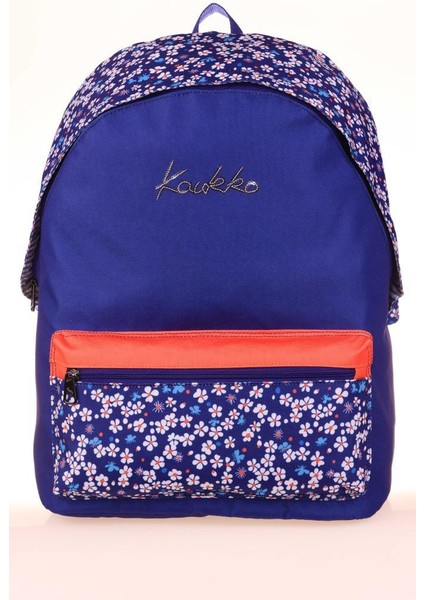 Hat Sırt Çantası Navy Blue Flowers K1664