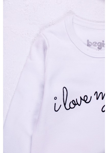 3-6-9-12-18 Ay Erkek Bebek Takımı Bıyık Gözlük Desenli 3'Lü Beyaz fiyatları