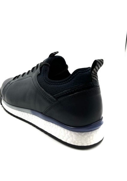 Marcomen Casual Merdane Erkek Deri Sneaker Ayakkabı 19597 Lacivert