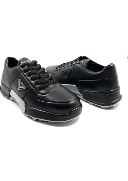 Marcomen 19557 Yüksek Confort Deri Spor Ayakkabı Siyah fırsatları