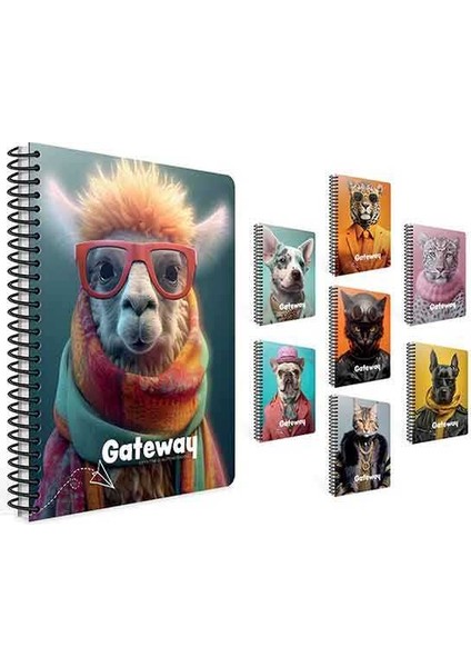 A4 80 Yaprak Kareli Gateway Spiralli Pp Kapak Defter 7192000