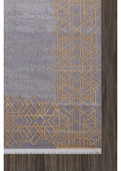 Alegra 09111D Gold Antrasit Çizgi Desenli Bambu Halı fiyatları