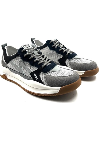 19329 Şık Deri Erkek Günlük Ayakkabı Gri-Laci modelleri