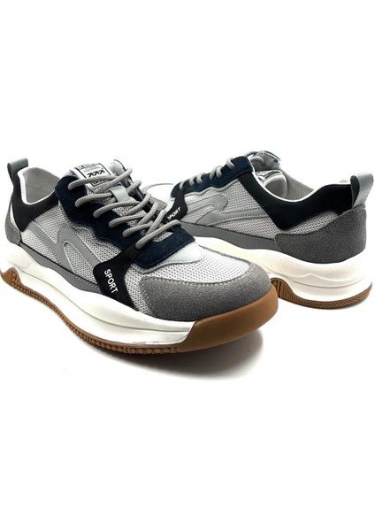 19329 Şık Deri Erkek Günlük Ayakkabı Gri-Laci fırsatları