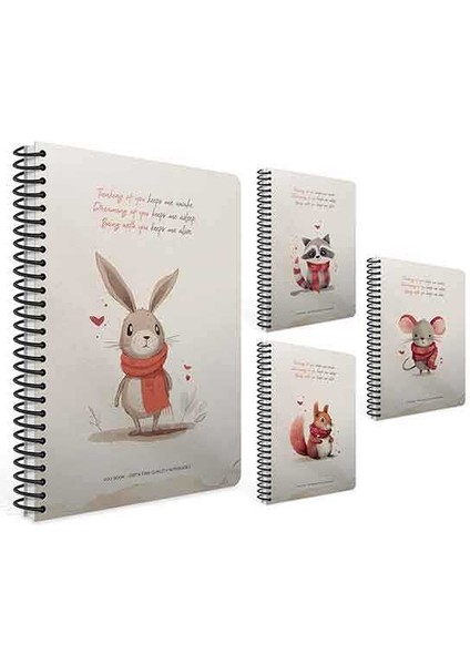22 x 16 cm 120 Yaprak Çizgili You Book Spiralli Sert Kapak Defter 7203000