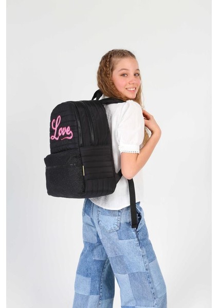 Quilted Sırt Çantası Love K1775 modelleri