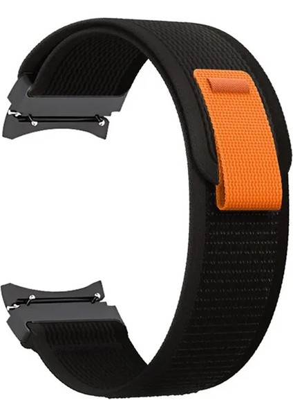 Samsung Galaxy Watch7 44MM ile Uyumlu Trial Cırtlı Hasır Kumaş Kordon Kayış - FC566