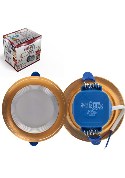 Cob LED Spot 3 Renk 7W 9.5cm 2 Adet Hıghtek HT-0640