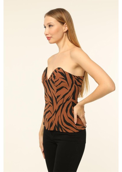 Zebra Desenli Büstiyer