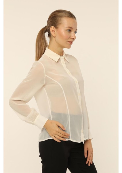 Sırtı Püsküllü Şifon Gömlek fiyatları