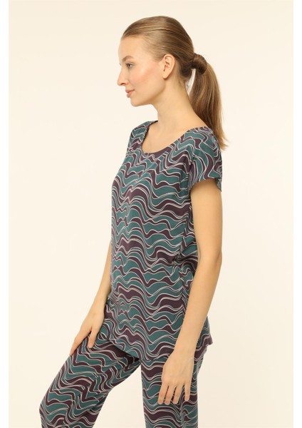 Dalgalı Desenli T-Shirt fiyatları