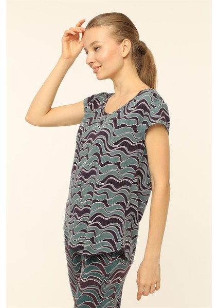 Dalgalı Desenli T-Shirt modelleri