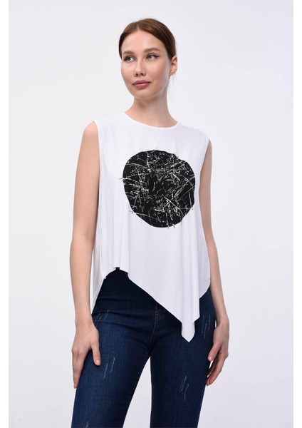 Daire Baskılı T-Shirt