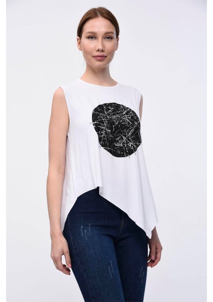 Daire Baskılı T-Shirt modelleri