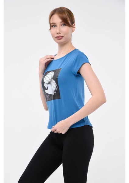 Saçı Taş Işlemeli Kız Baskılı T-Shirt fiyatları