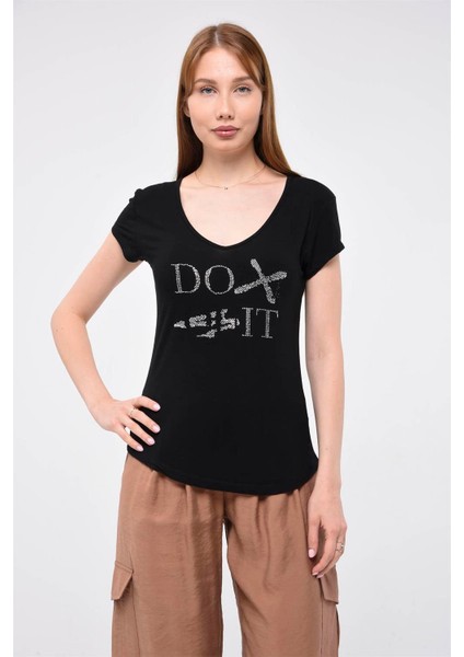 Do It Baskılı T-Shirt