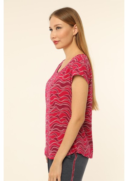 Dalgalı Desenli Tshirt modelleri