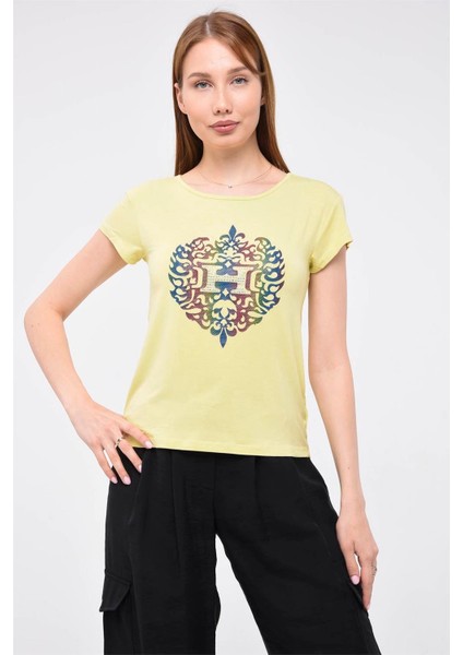H Baskılı T-Shirt