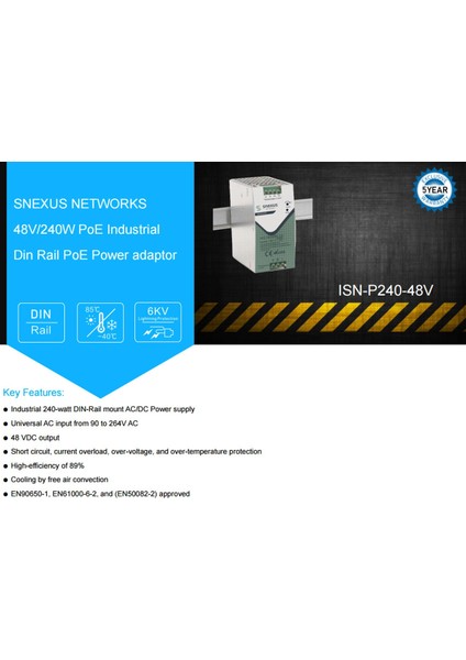 ISN-P240-48V Endüstriyel Ray Montaj Güç Kaynağı fiyatları