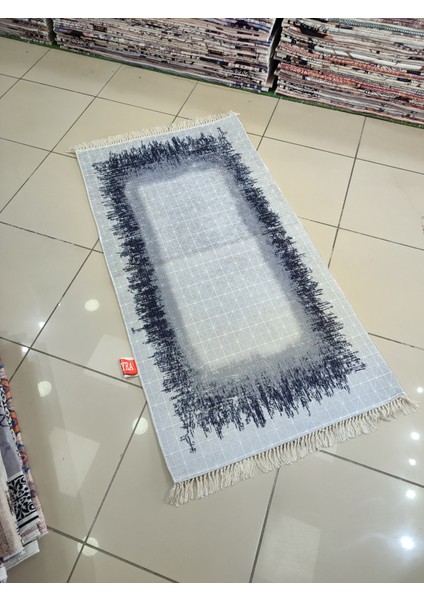 80X150 Makinada Yıkanabilir Dijital Baskı Kaymaz Dot Taban 3,5mm Süngerli Halı