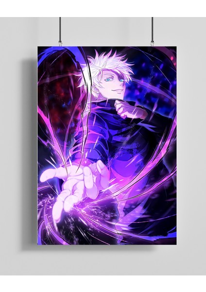 Jujutsu Kaisen Anime Dizi Film Posteri - Çerçevesiz Parlak Fotoğraf Kağıdı