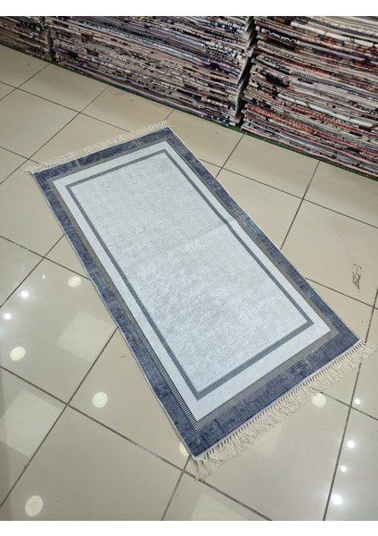 Armones Home 80X150 Makinada Yıkanabilir Dijital Baskı  Kaymaz Dot Taban  3,5mm Süngerli Halı