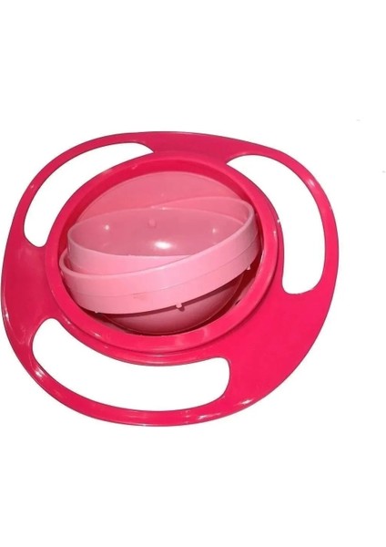 Pembe Dökülmeyen Mama Tabağı Evrensel 360 Derece Dönen Yemek Kabı Tabak Anne Bebek Oyuncak