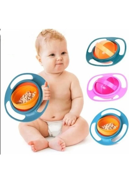 Pembe Dökülmeyen Mama Tabağı Evrensel 360 Derece Dönen Yemek Kabı Tabak Anne Bebek Oyuncak indirimleri